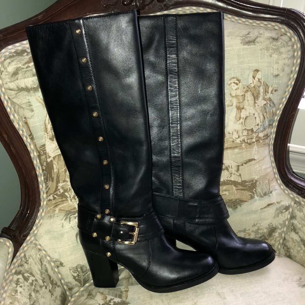 Michael Kors black leather boots! New.